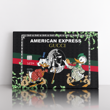 Tableau Amex Gucci Picsou Dollar - Tableau PopArt Tableau Amex Gucci Picsou Dollar - Tableau PopArt