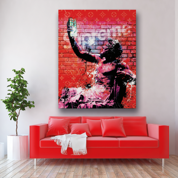 Tableau Supreme Iphone Statue Marques - Tableau PopArt 2