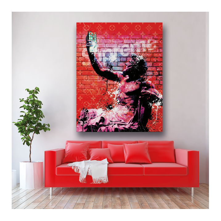 Tableau Supreme Iphone Statue Marques - Tableau PopArt Tableau Supreme Iphone Statue Marques - Tableau PopArt