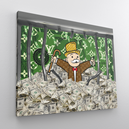 Tableau Vuitton Cartoon Dollars - Tableau PopArt