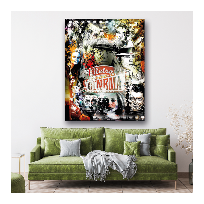 Tableau Rétro Cinema Gabin Icones - Tableau PopArt