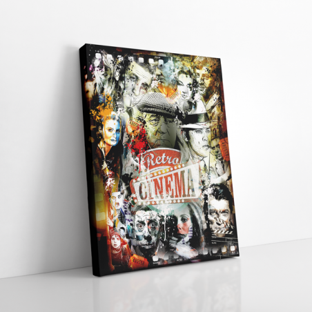Tableau Rétro Cinema Gabin Icones - Tableau PopArt