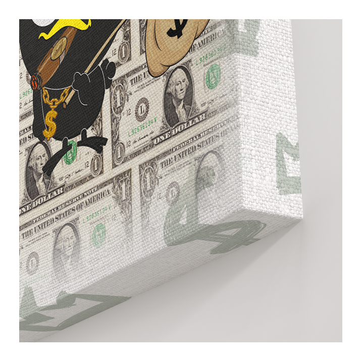 Tableau Calimero Luxe Dollars Graffiti - Tableau PopArt