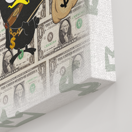 Tableau Calimero Luxe Dollars Graffiti - Tableau PopArt