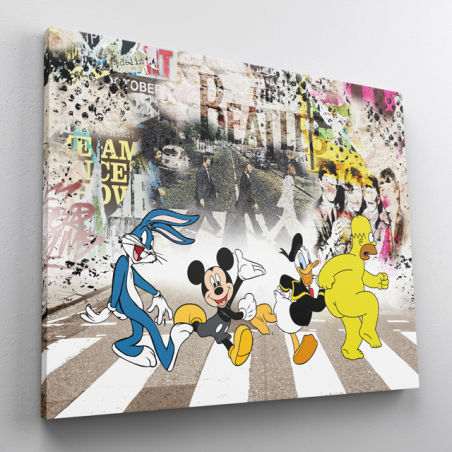 Tableau Beatles Cartoons - Tableau PopArt