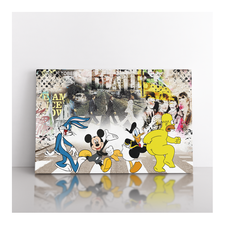 Tableau Beatles Cartoons - Tableau PopArt