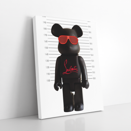 Tableau Lego Ours noir Louboutin - Tableau PopArt