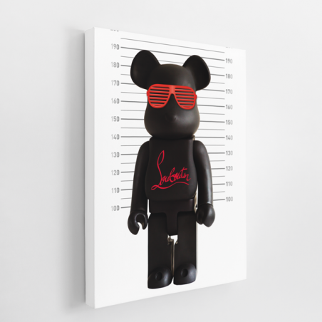Tableau Lego Ours noir Louboutin - Tableau PopArt