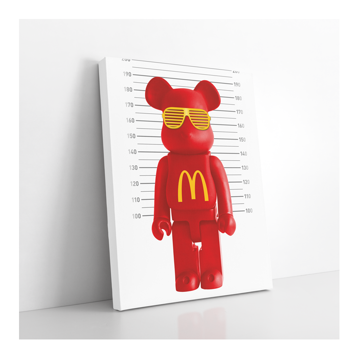 Tableau Lego Ours McDO rouge et jaune - Tableau PopArt