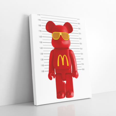 Tableau Lego Ours McDO rouge et jaune - Tableau PopArt