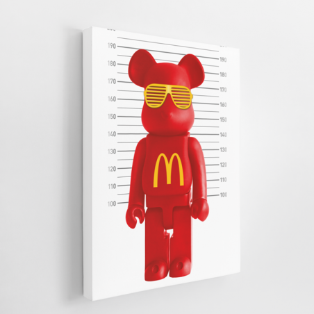 Tableau Lego Ours McDO rouge et jaune - Tableau PopArt