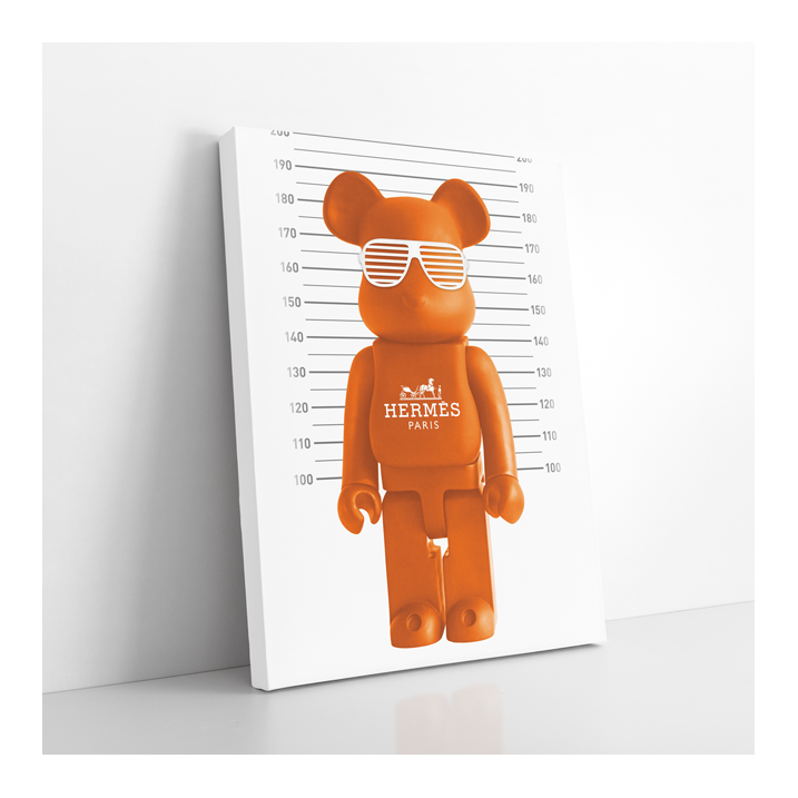 Tableau Lego Ours orange Hermes - Tableau PopArt Tableau Lego Ours orange Hermes - Tableau PopArt
