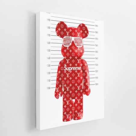 Tableau Lego rouge Supreme Vuitton - Tableau PopArt