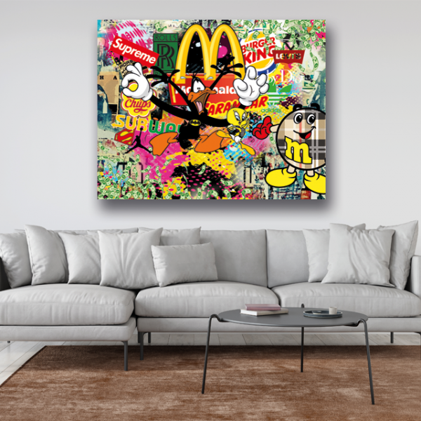 Tableau Cartoons marques Supreme - Tableau PopArt 2