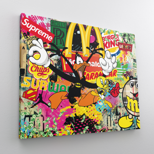 Tableau Cartoons marques Supreme - Tableau PopArt