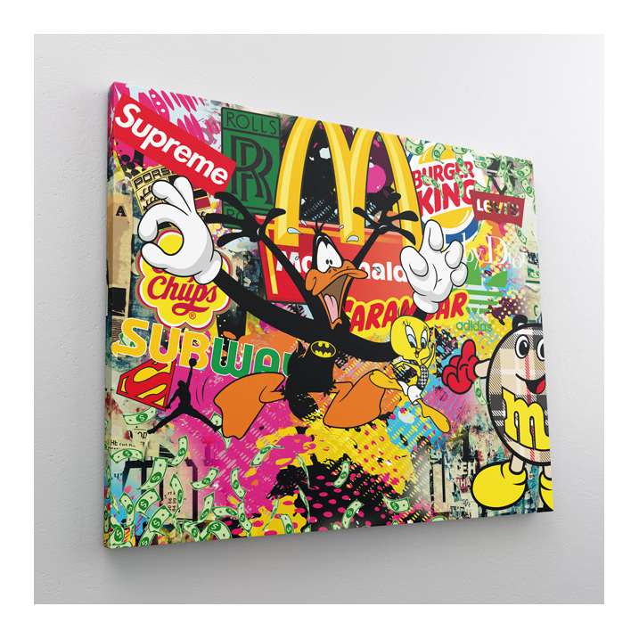 Tableau Pop Art Cartoons Marques Supreme| Tableau-popart