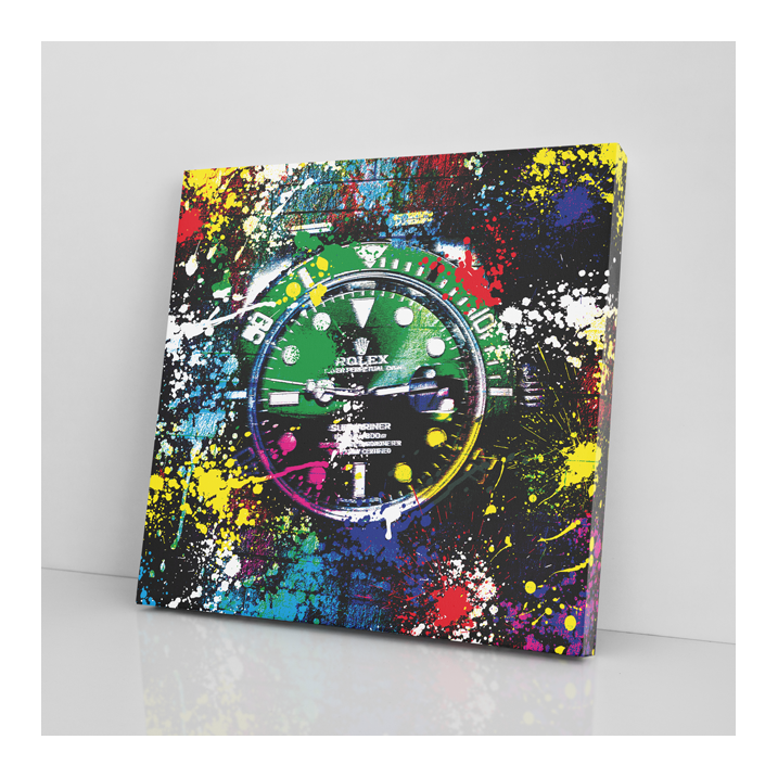 Tableau Rolex Pop Art noir - Tableau PopArt