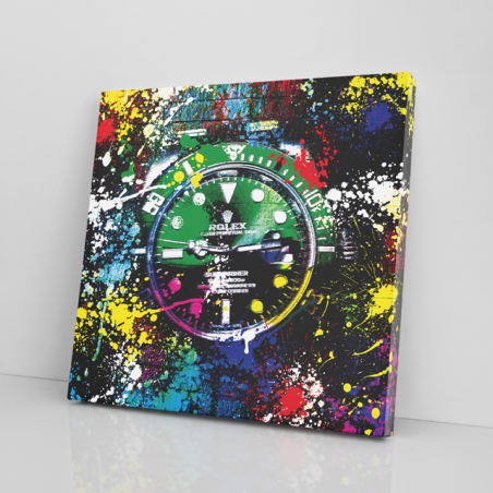 Tableau Rolex Pop Art noir - Tableau PopArt