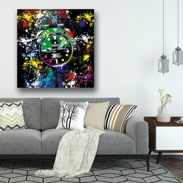 Tableau Rolex Pop Art noir - Tableau PopArt 2