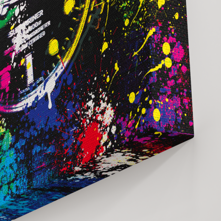 Tableau Rolex Pop Art noir - Tableau PopArt