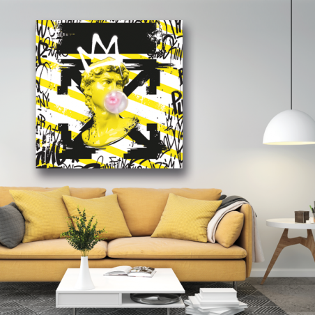 Tableau Statue bulle de chewing gum - Tableau PopArt