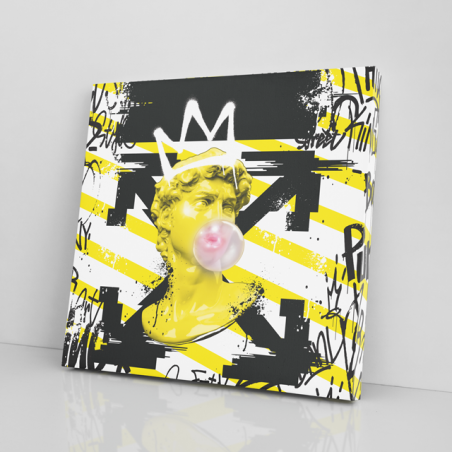 Tableau Statue bulle de chewing gum - Tableau PopArt