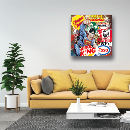Tableau superman marques - Tableau PopArt