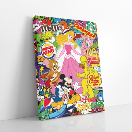 Tableau Cartoon Disney Luxe - Tableau PopArt