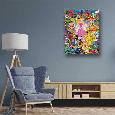 Tableau Cartoon Disney Luxe - Tableau PopArt