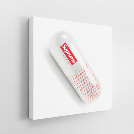 Tableau Capsule blanche Supreme - Tableau PopArt Tableau Capsule blanche Supreme - Tableau PopArt