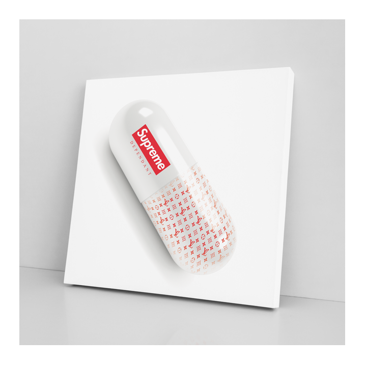 Tableau Capsule blanche Supreme - Tableau PopArt Tableau Capsule blanche Supreme - Tableau PopArt