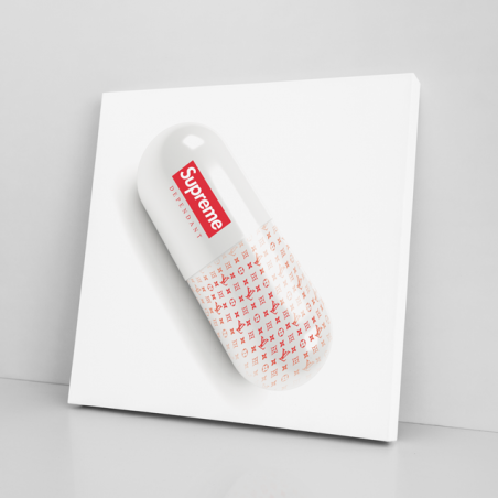 Tableau Capsule blanche Supreme - Tableau PopArt Tableau Capsule blanche Supreme - Tableau PopArt