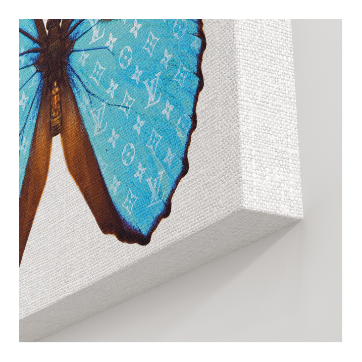 Tableau Papillon Vuitton bleu - Tableau PopArt