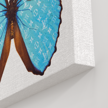 Tableau Papillon Vuitton bleu - Tableau PopArt