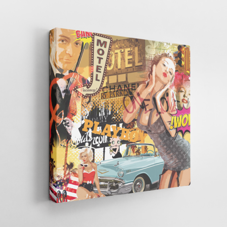 Tableau Vintage icones US luxe - Tableau PopArt