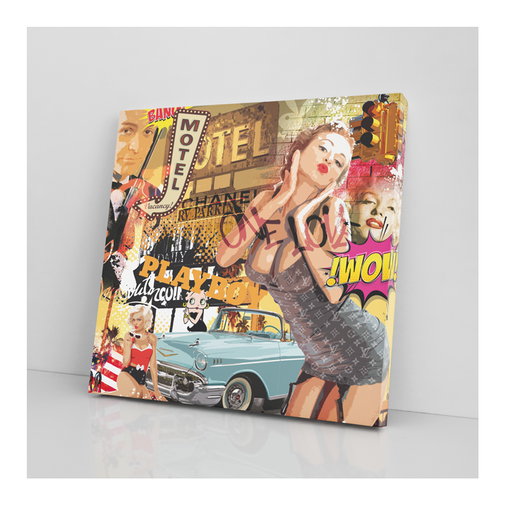 Tableau Vintage icones US luxe - Tableau PopArt