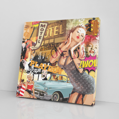 Tableau Vintage icones US luxe - Tableau PopArt