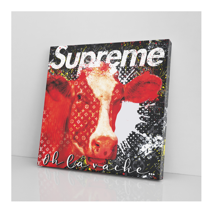 Tableau Supreme vache - Tableau PopArt