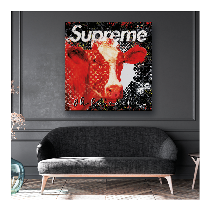 Tableau Supreme vache - Tableau PopArt