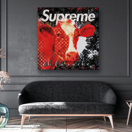 Tableau Supreme vache - Tableau PopArt