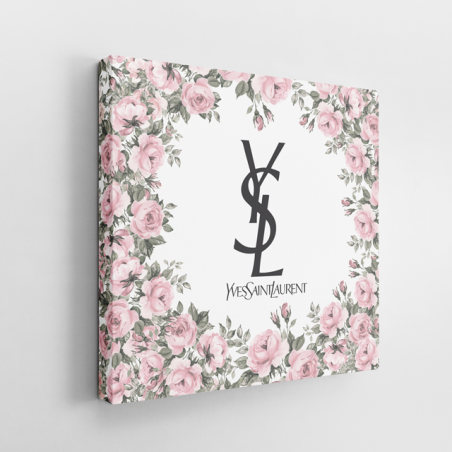 Tableau roses YSL Yves Saint-Laurent - Tableau PopArt