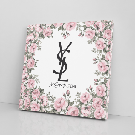 Tableau roses YSL Yves Saint-Laurent - Tableau PopArt