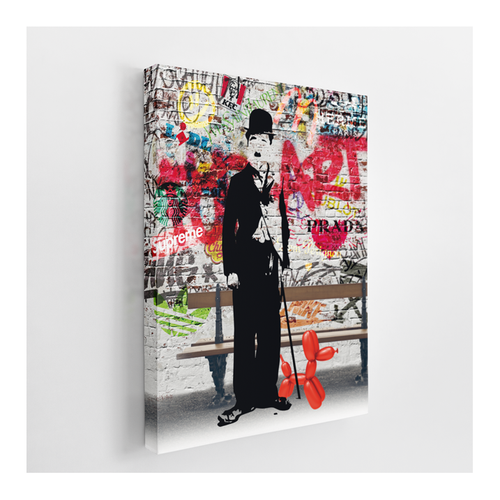 Tableau Charlie Chaplin Graffiti - Tableau PopArt
