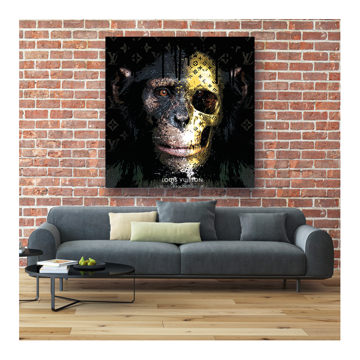 Tableau Pop Art Chimpanzé Vuitton