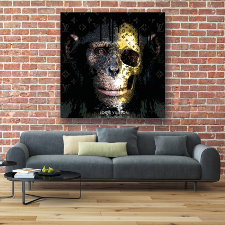 Tableau Pop Art Chimpanzé Vuitton
