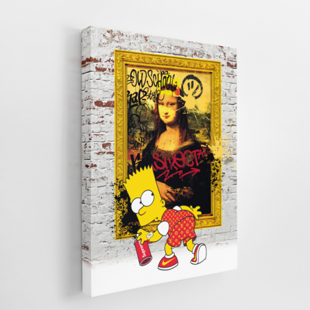 Tableau Pop Art Simpson La Joconde