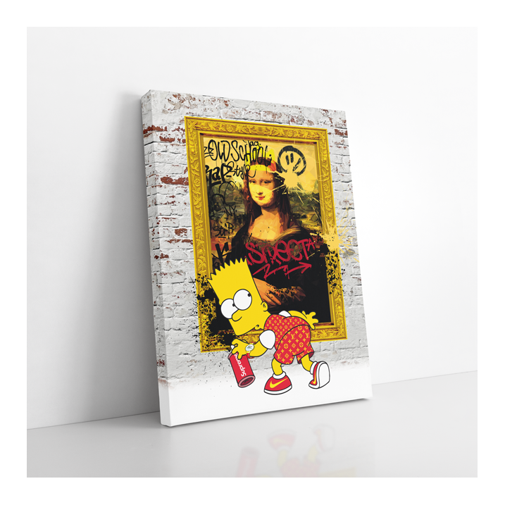 Tableau Pop Art Simpson La Joconde