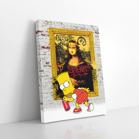 Tableau Pop Art Simpson La Joconde