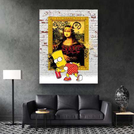 Tableau Pop Art Simpson La Joconde
