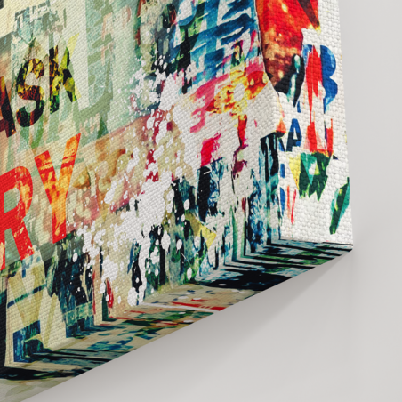 Tableau Pop Art Simpson avec masque